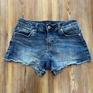 Just USA Women's Distressed Blue Jean Shorts